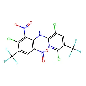 2-Pyridinamine, 3,6-dichloro-N-(3-chloro-2,6-dinitro-4-(trifluoromethyl)phenyl)-5-(trifluoromethyl)- structure