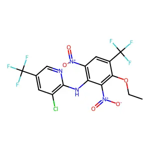 2-Pyridinamine, 3-chloro-N-(3-ethoxy-2,6-dinitro-4-(trifluoromethyl)phenyl)-5-(trifluoromethyl)- structure