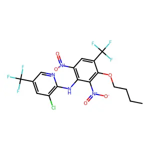 2-Pyridinamine, N-(3-butoxy-2,6-dinitro-4-(trifluoromethyl)phenyl)-3-chloro-5-(trifluoromethyl)- structure