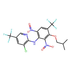 2-Pyridinamine, 3-chloro-N-(3-(2-methylpropoxy)-2,6-dinitro-4-(trifluoromethyl)phenyl)-5-(trifluoromethyl)- structure