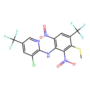 2-Pyridinamine, 3-chloro-N-(3-(methylthio)-2,6-dinitro-4-(trifluoromethyl)phenyl)-5-(trifluoromethyl)- structure