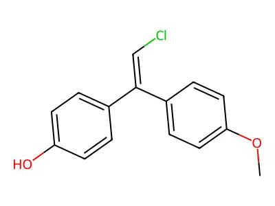 4-[2-Chloro-1-(4-methoxyphenyl)ethenyl]phenol structure