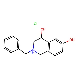 2-Benzyl-1,2,3,4-tetrahydroisoquinoline-4,6-diol--hydrogen chloride (1/1) structure