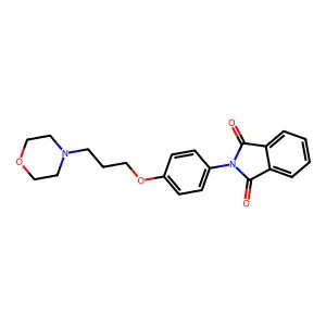 N-(4-(gamma-N'-morpholinopropoxy)phenyl)phthalimide structure