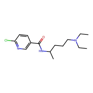 6-Chloro-N-(4-(diethylamino)-1-methylbutyl)-3-pyridinecarboxamide structure