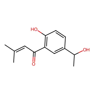 2-Buten-1-one, 1-(2-hydroxy-5-(1-hydroxyethyl)phenyl)-3-methyl- structure