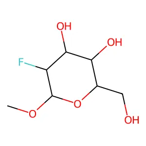 Methyl 2-deoxy-2-fluoro-D-galactopyranoside structure