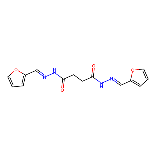 N'1,N'4-bis(2-furylmethylene)succinohydrazide structure