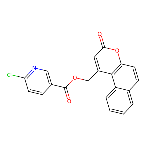 (3-Oxobenzo[f]chromen-1-yl)methyl 6-chloropyridine-3-carboxylate structure