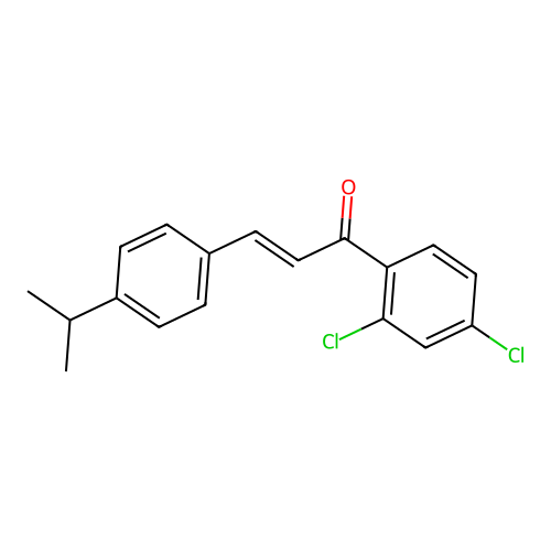 1-(2,4-Dichlorophenyl)-3-(4-isopropylphenyl)prop-2-en-1-one structure