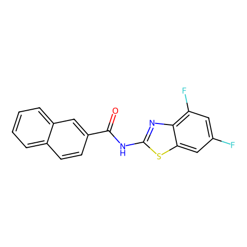 N-(4,6-difluoro-1,3-benzothiazol-2-yl)naphthalene-2-carboxamide structure