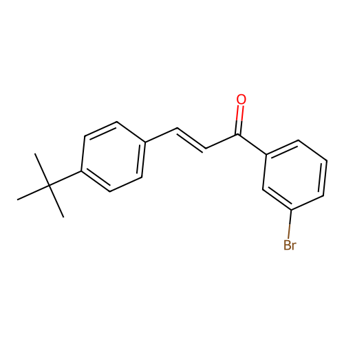 1-(3-Bromophenyl)-3-(4-tert-butylphenyl)prop-2-en-1-one structure