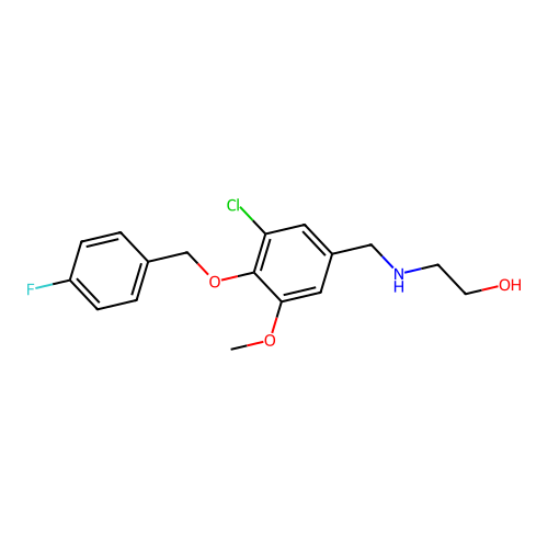 2-({3-Chloro-4-[(4-fluorobenzyl)oxy]-5-methoxybenzyl}amino)ethanol structure