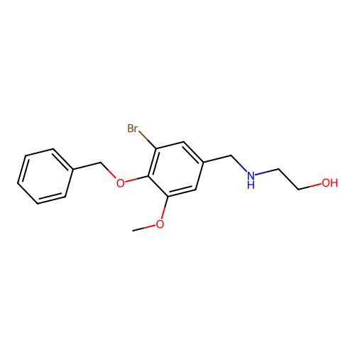 2-[(3-Bromo-5-methoxy-4-phenylmethoxyphenyl)methylamino]ethanol structure