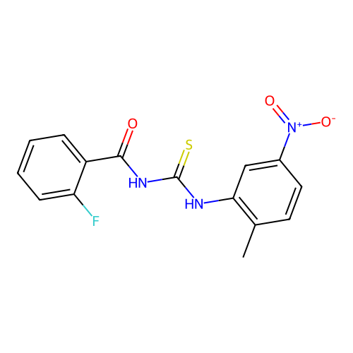 2-fluoro-N-[(2-methyl-5-nitrophenyl)carbamothioyl]benzamide structure