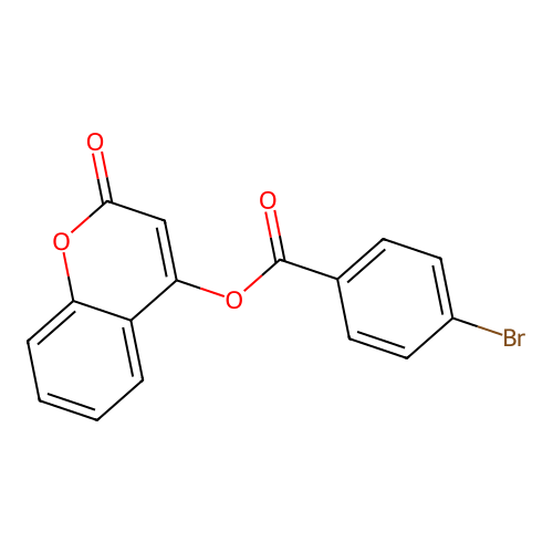 2-oxo-2H-chromen-4-yl 4-bromobenzoate structure