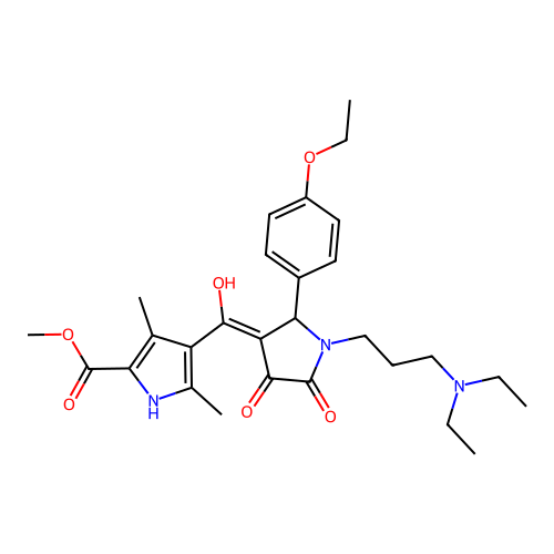 methyl 4-({1-[3-(diethylamino)propyl]-2-(4-ethoxyphenyl)-4-hydroxy-5-oxo(3-pyr rolin-3-yl)}carbonyl)-3,5-dimethylpyrrole-2-carboxylate structure
