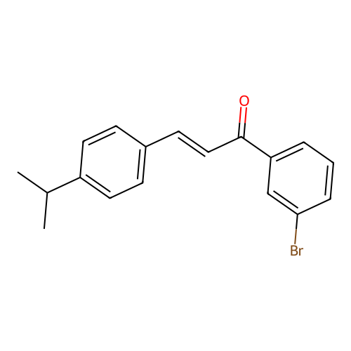 1-(3-Bromophenyl)-3-(4-isopropylphenyl)prop-2-en-1-one structure