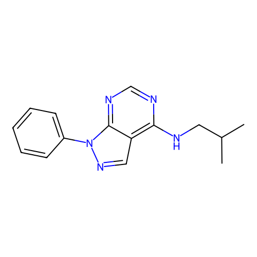 N-(2-methylpropyl)-1-phenylpyrazolo[3,4-d]pyrimidin-4-amine structure