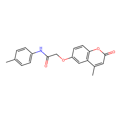 2-[(4-methyl-2-oxo-2H-chromen-6-yl)oxy]-N-(4-methylphenyl)acetamide structure