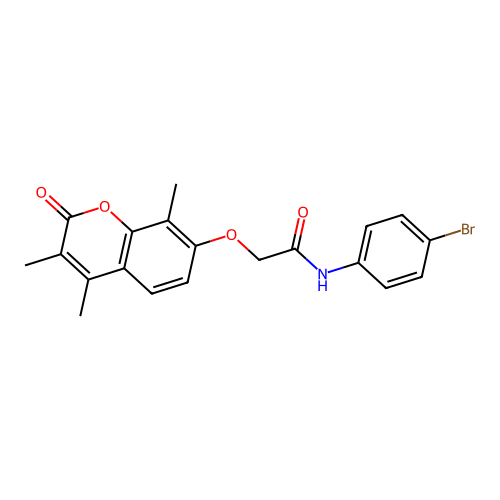 N-(4-bromophenyl)-2-((3,4,8-trimethyl-2-oxo-2H-chromen-7-yl)oxy)acetamide structure