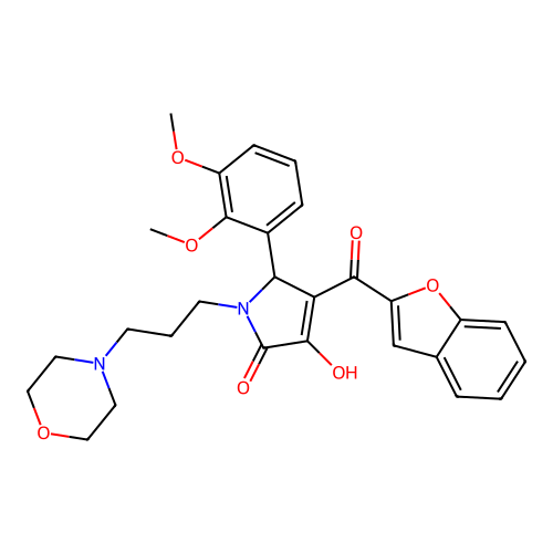 3-(1-benzofuran-2-carbonyl)-2-(2,3-dimethoxyphenyl)-4-hydroxy-1-(3-morpholin-4-ylpropyl)-2H-pyrrol-5-one structure