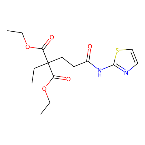 Diethyl ethyl[3-oxo-3-(1,3-thiazol-2-ylamino)propyl]propanedioate structure