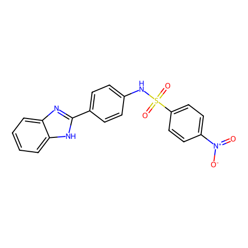 N-[4-(1H-benzimidazol-2-yl)phenyl]-4-nitrobenzenesulfonamide structure