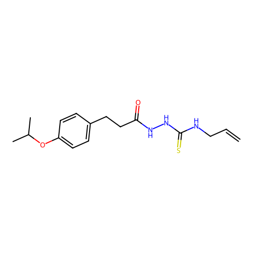 1-[3-(4-propan-2-yloxyphenyl)propanoylamino]-3-prop-2-enylthiourea structure