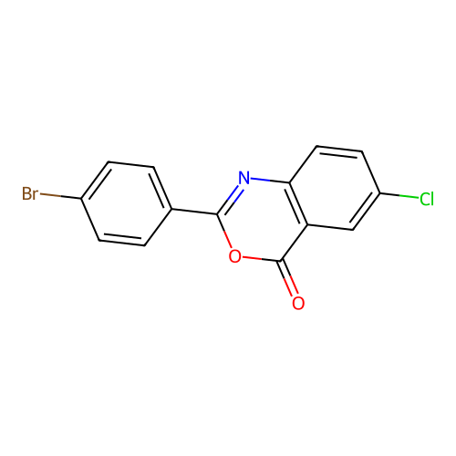 2-(4-Bromophenyl)-6-chloro-3,1-benzoxazin-4-one structure