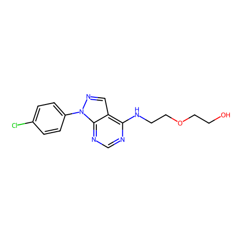 2-[2-[[1-(4-Chlorophenyl)-4-pyrazolo[3,4-d]pyrimidinyl]amino]ethoxy]ethanol structure