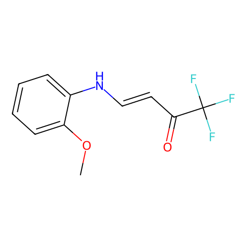 (3E)-1,1,1-trifluoro-4-[(2-methoxyphenyl)amino]but-3-en-2-one structure