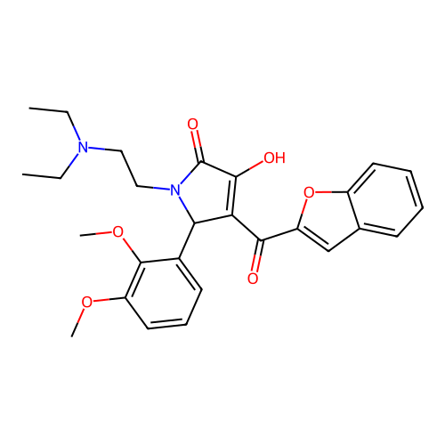 4-(1-benzofuran-2-ylcarbonyl)-1-[2-(diethylamino)ethyl]-5-(2,3-dimethoxyphenyl)-3-hydroxy-1,5-dihydro-2H-pyrrol-2-one structure