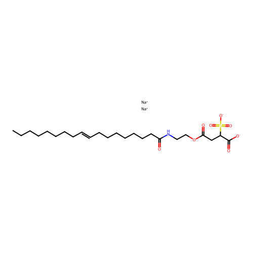 disodium;4-[2-[[(E)-octadec-9-enoyl]amino]ethoxy]-4-oxo-2-sulfonatobutanoate structure
