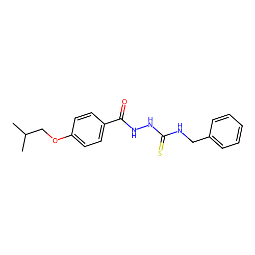 N-benzyl-2-{[4-(2-methylpropoxy)phenyl]carbonyl}hydrazinecarbothioamide structure