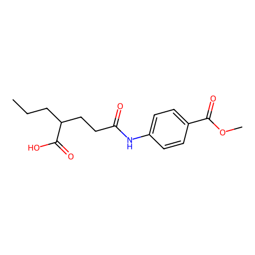 5-((4-(Methoxycarbonyl)phenyl)amino)-5-oxo-2-propylpentanoic acid structure