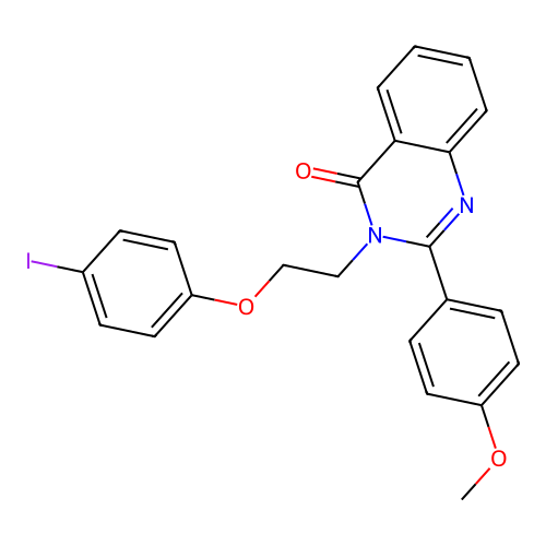 3-(2-(4-iodophenoxy)ethyl)-2-(4-methoxyphenyl)quinazolin-4(3H)-one structure