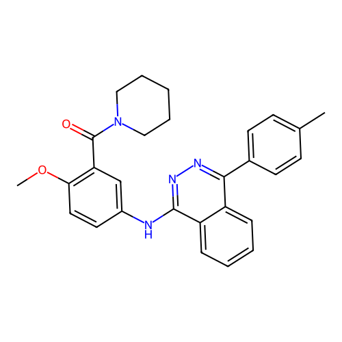 [2-methoxy-5-[[4-(4-methylphenyl)-1-phthalazinyl]amino]phenyl]-(1-piperidinyl)methanone structure