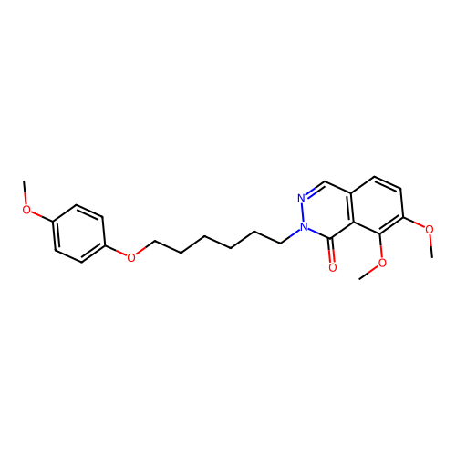 7,8-dimethoxy-2-(6-(4-methoxyphenoxy)hexyl)phthalazin-1(2H)-one structure