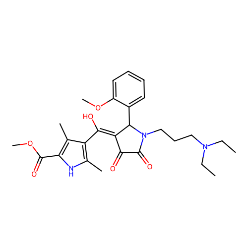 methyl 4-({1-[3-(diethylamino)propyl]-4-hydroxy-2-(2-methoxyphenyl)-5-oxo(3-py rrolin-3-yl)}carbonyl)-3,5-dimethylpyrrole-2-carboxylate structure