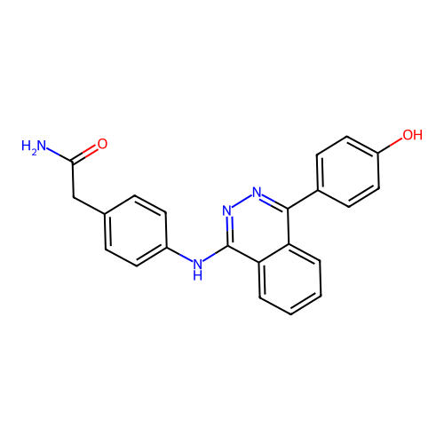 2-(4-((4-(4-Hydroxyphenyl)phthalazin-1-yl)amino)phenyl)acetamide structure