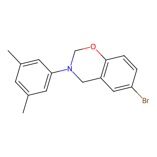 6-bromo-3-(3,5-dimethylphenyl)-3,4-dihydro-2H-1,3-benzoxazine structure