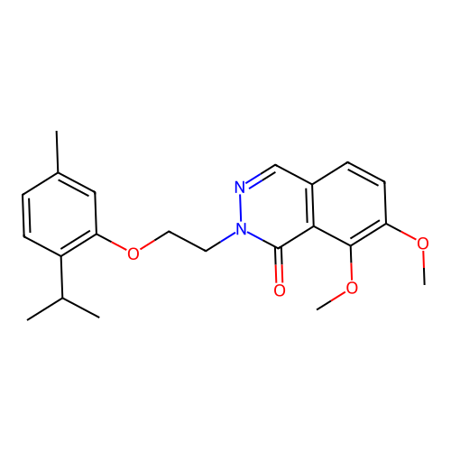2-[2-(2-Isopropyl-5-methyl-phenoxy)-ethyl]-7,8-dimethoxy-2H-phthalazin-1-one structure