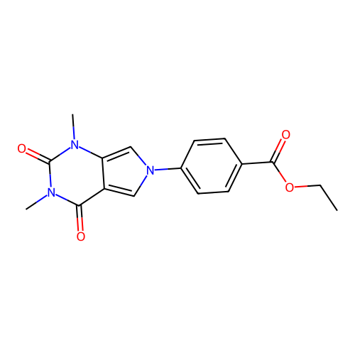 ethyl 4-(1,3-dimethyl-2,4-dioxopyrrolo[3,4-d]pyrimidin-6-yl)benzoate structure