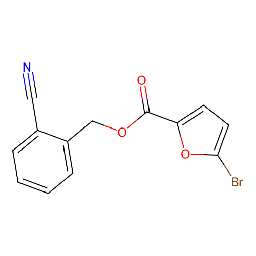 (2-Cyanophenyl)methyl 5-bromofuran-2-carboxylate structure