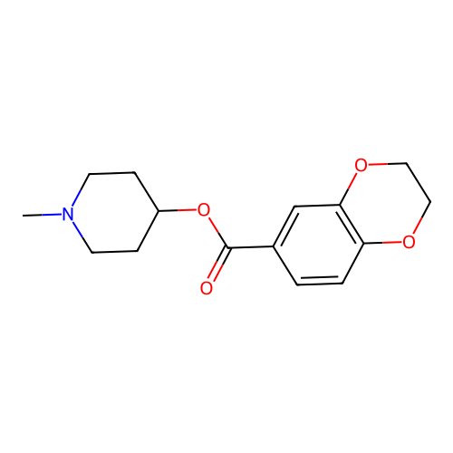 1-Methylpiperidin-4-yl 2,3-dihydro-1,4-benzodioxine-6-carboxylate structure