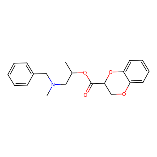 1-[Benzyl(methyl)amino]propan-2-yl 2,3-dihydro-1,4-benzodioxine-3-carboxylate structure