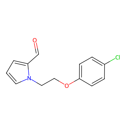 1-[2-(4-Chloro-phenoxy)-ethyl]-1H-pyrrole-2-carbaldehyde structure