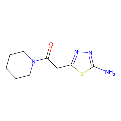 2-(5-Amino-[1,3,4]thiadiazol-2-yl)-1-piperidin-1-yl-ethanone structure