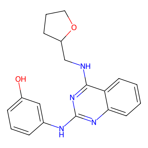 3-(4-((Tetrahydrofuran-2-Yl)Methylamino)Quinazolin-2-Ylamino)Phenol structure